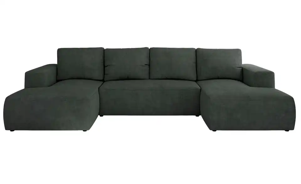 Wohnlandschaft Dunkelgrau, Frontansicht