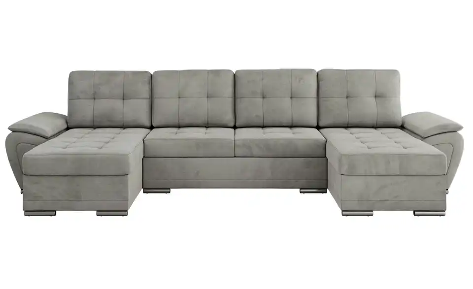 Wohnlandschaft Hellgrau, Frontansicht