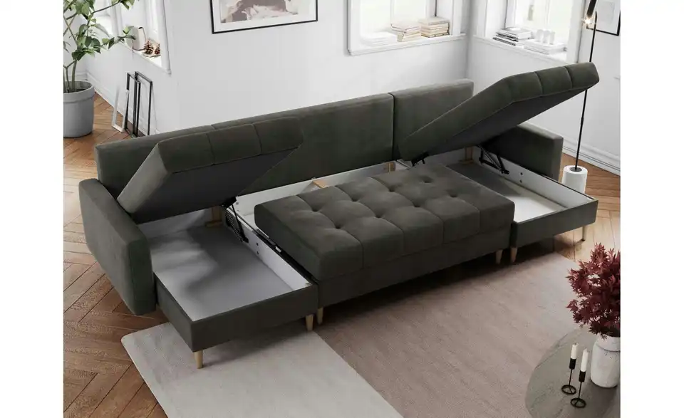 Wohnlandschaft Dunkelgrau, Funktionsansicht