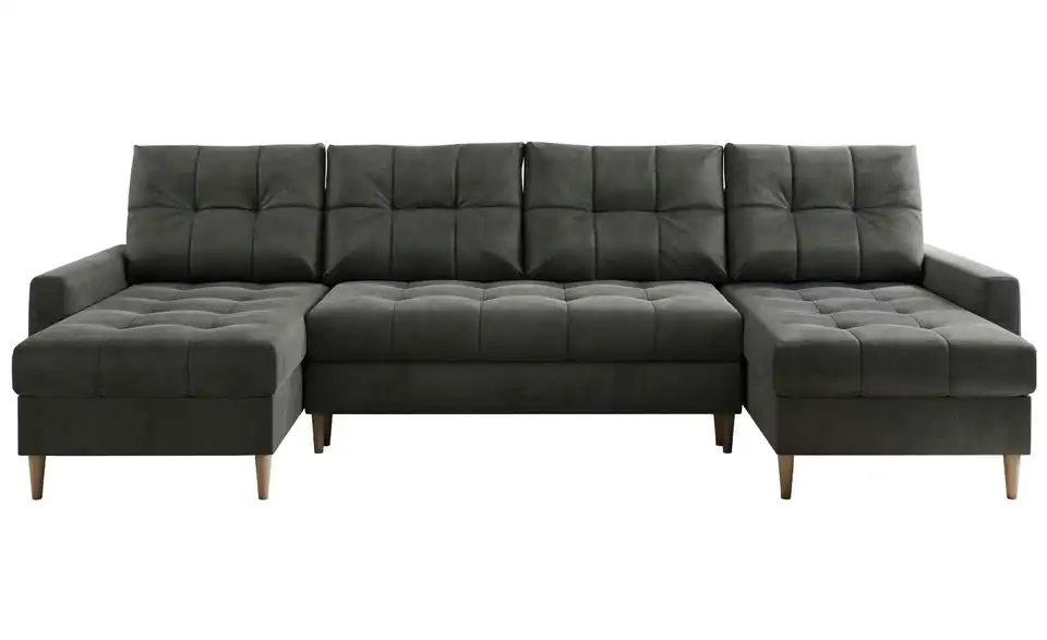 Wohnlandschaft Dunkelgrau, Frontansicht