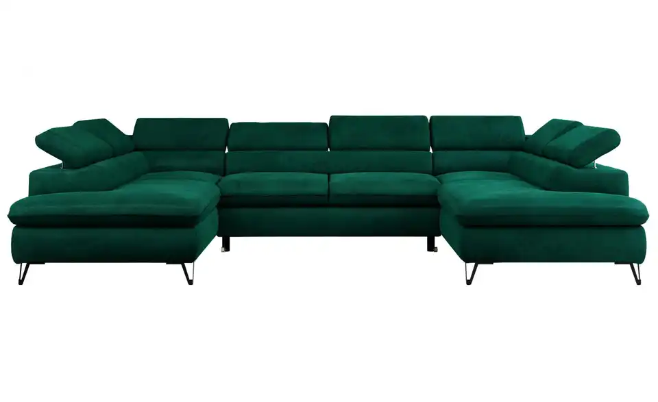 Wohnlandschaft Grün, Frontansicht