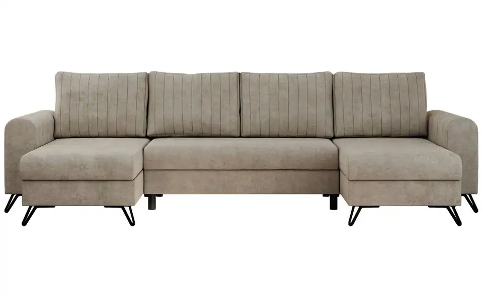 Wohnlandschaft Beige, Frontansicht