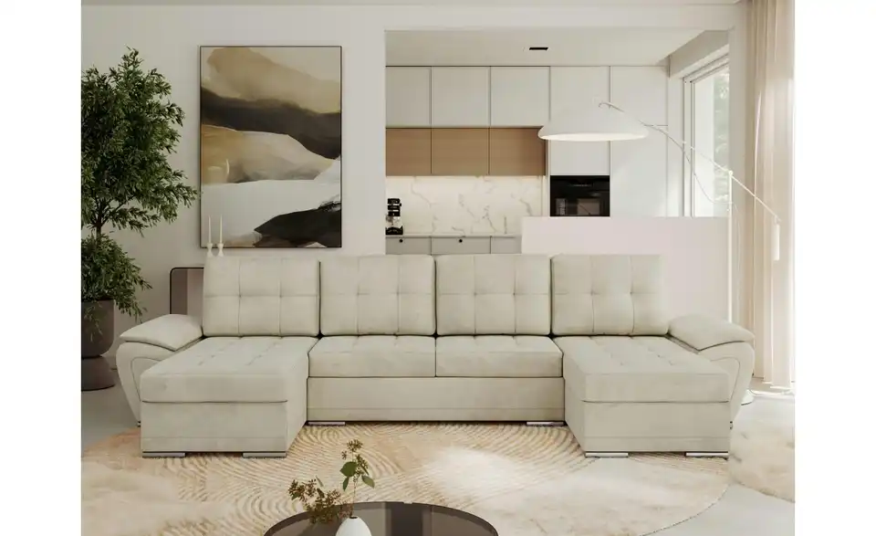 Wohnlandschaft Beige, in Wohnsituation