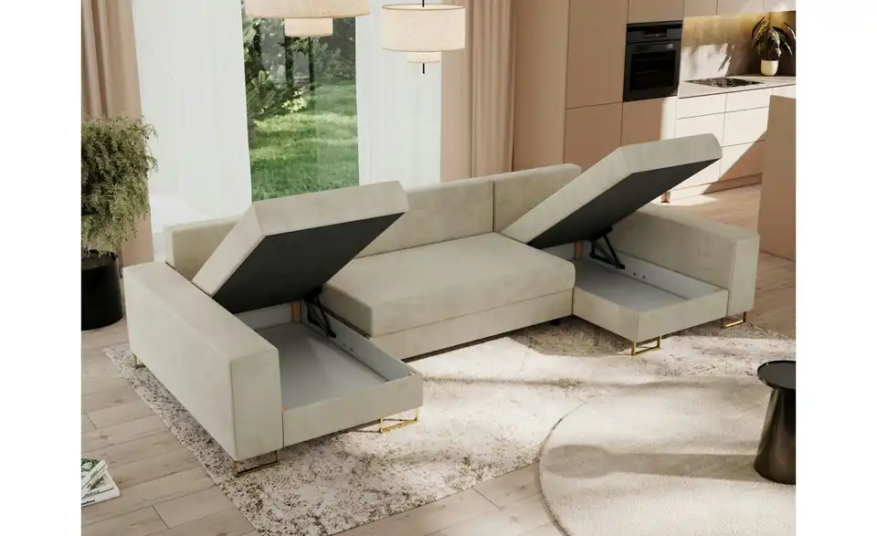 Wohnlandschaft Beige, in Wohnsituation