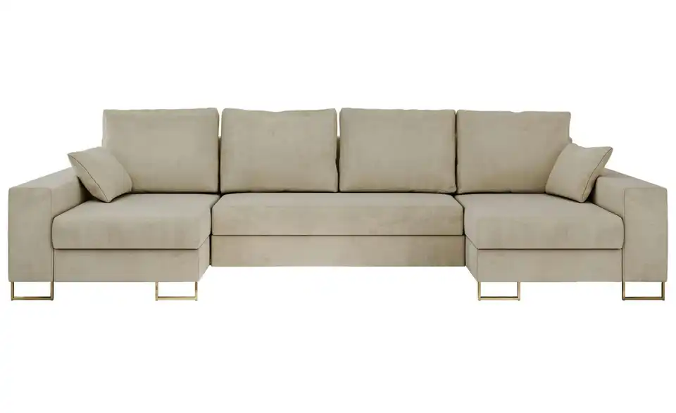 Wohnlandschaft Beige, Frontansicht