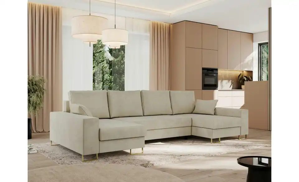 Wohnlandschaft Beige, in Wohnsituation