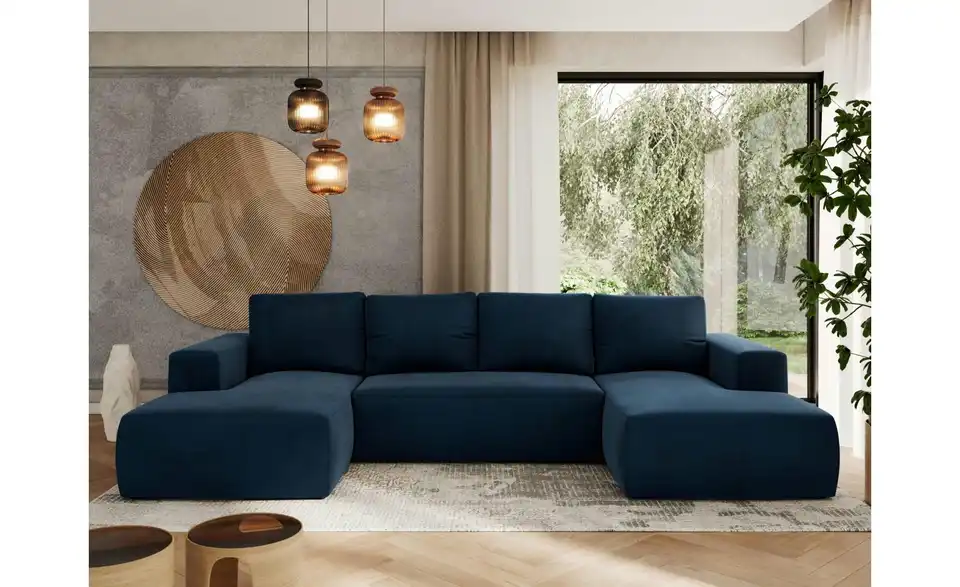 Wohnlandschaft Dunkelblau, in Wohnsituation