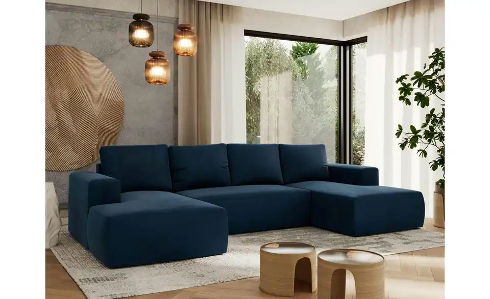 Wohnlandschaft Dunkelblau, in Wohnsituation