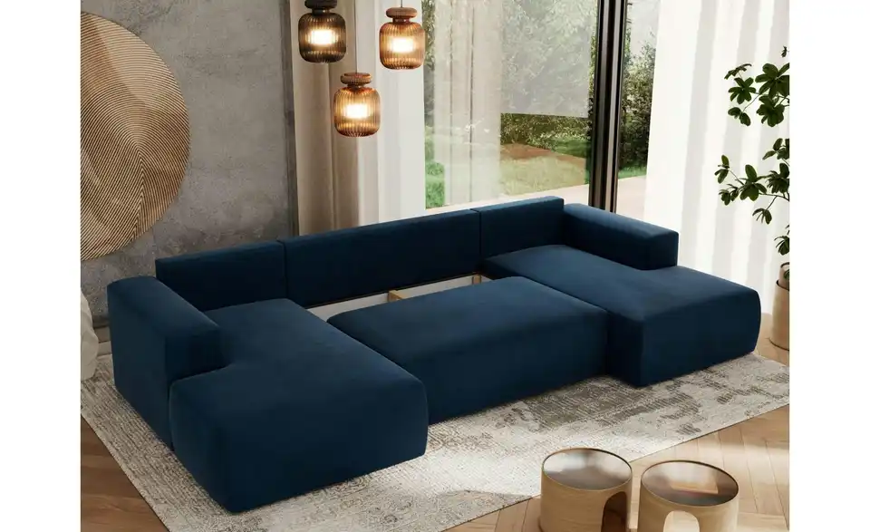 Wohnlandschaft Dunkelblau, in Wohnsituation