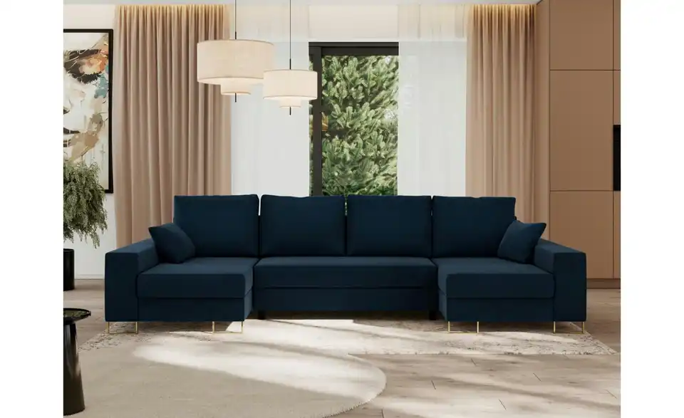 Wohnlandschaft Dunkelblau, in Wohnsituation