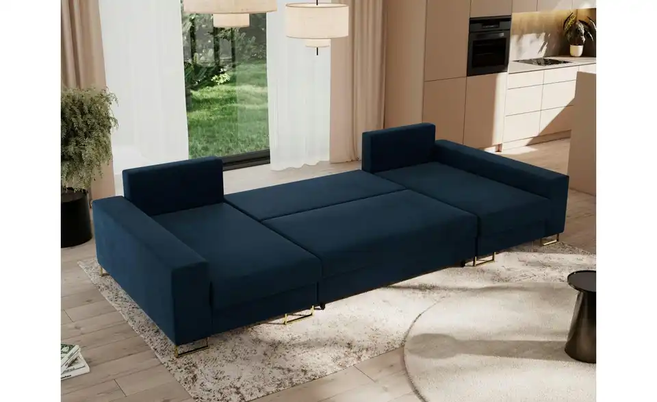 Wohnlandschaft Dunkelblau, in Wohnsituation