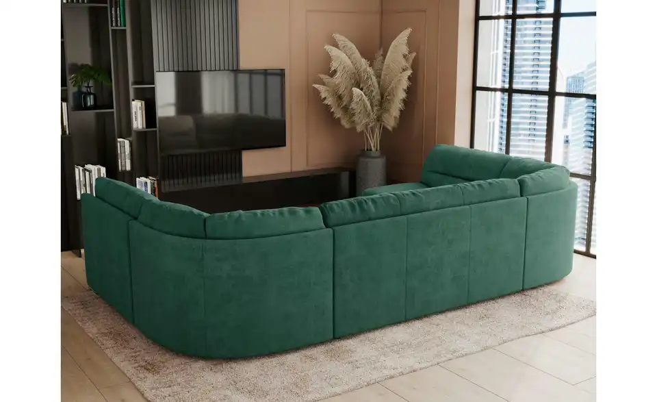 Wohnlandschaft Grün, Rückansicht