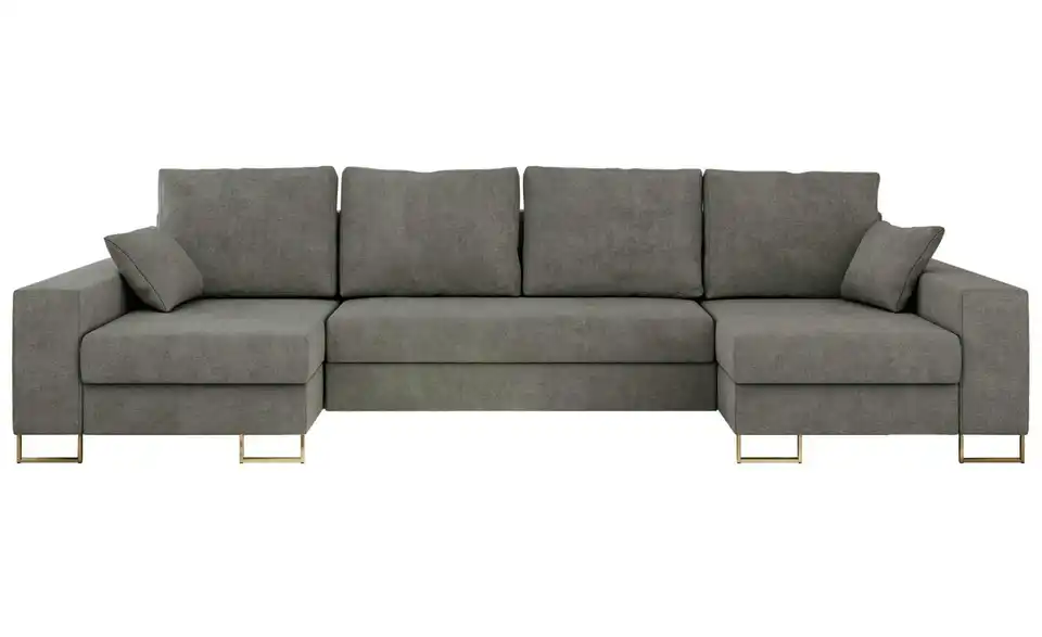 Wohnlandschaft Grau, Frontansicht