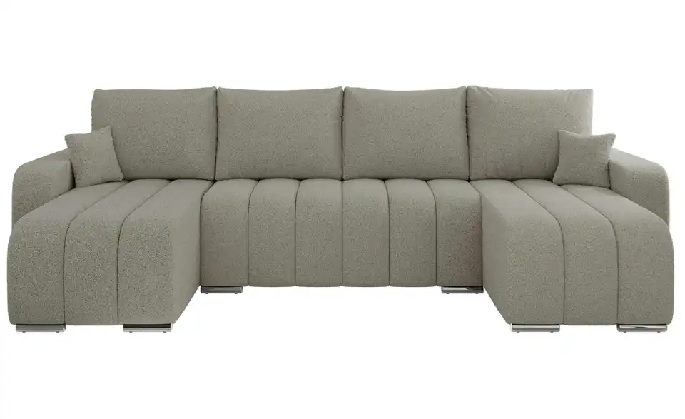 Wohnlandschaft Hellgrau, Frontansicht