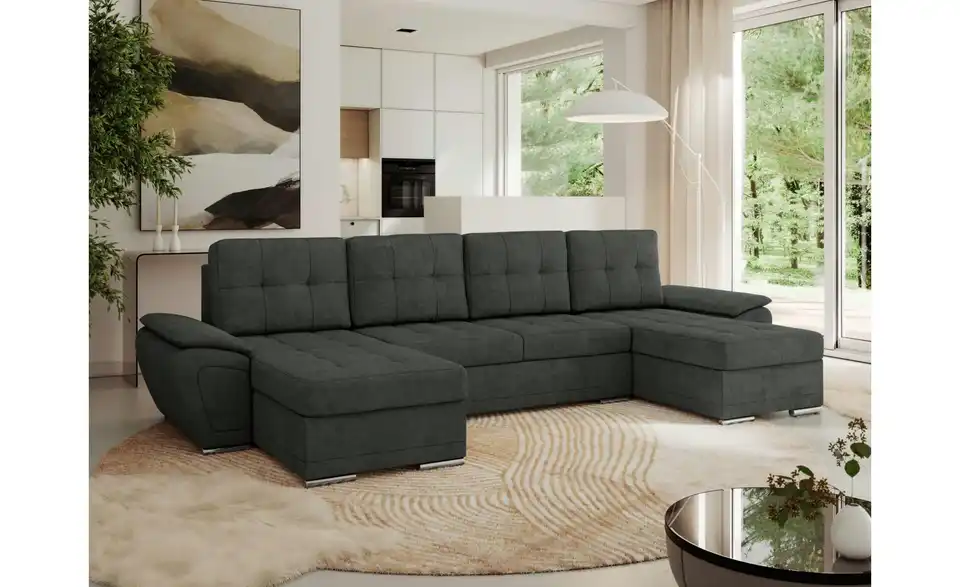 Wohnlandschaft Dunkelgrau, in Wohnsituation