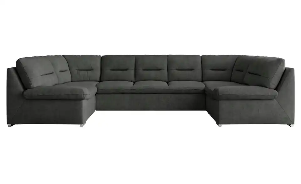 Wohnlandschaft Dunkelgrau, Frontansicht