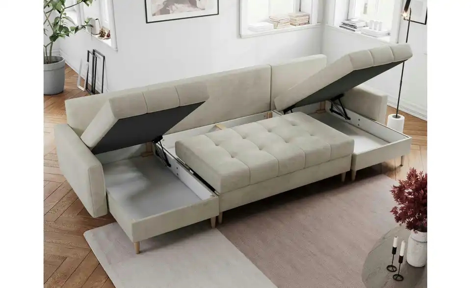 Wohnlandschaft Beige, Funktionsansicht