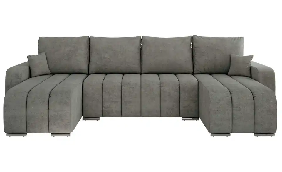 Wohnlandschaft Grau, Frontansicht