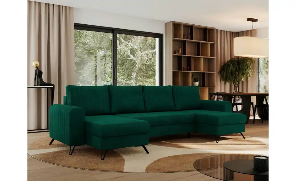 Wohnlandschaft Dunkelgrün, in Wohnsituation