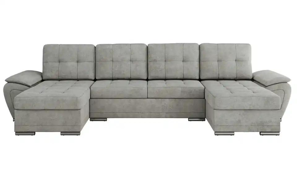 Wohnlandschaft Hellgrau, Frontansicht