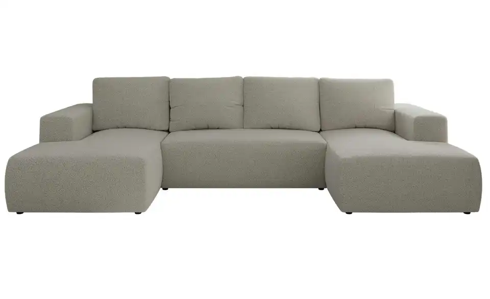 Wohnlandschaft Hellgrau, Frontansicht