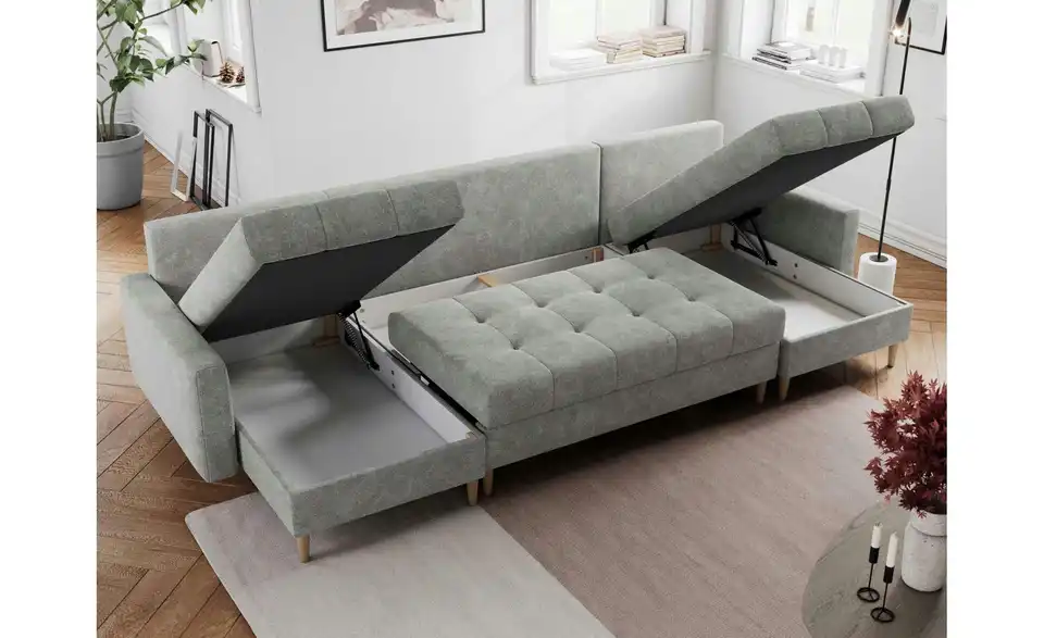 Wohnlandschaft Hellgrau, Funktionsansicht