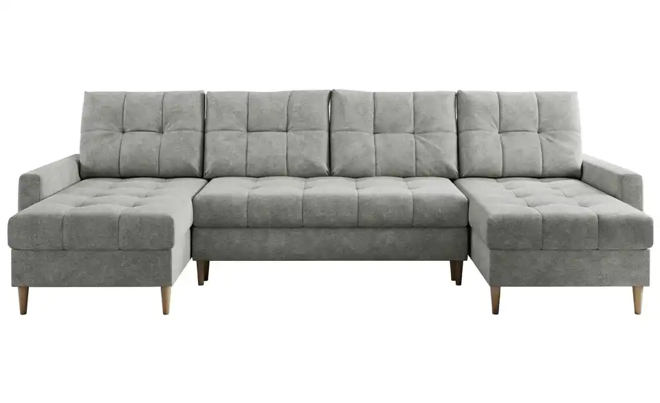 Wohnlandschaft Hellgrau, Frontansicht