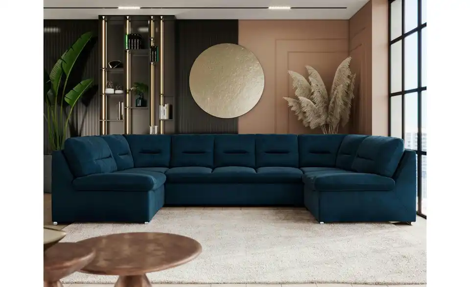 Wohnlandschaft Dunkelblau, in Wohnsituation