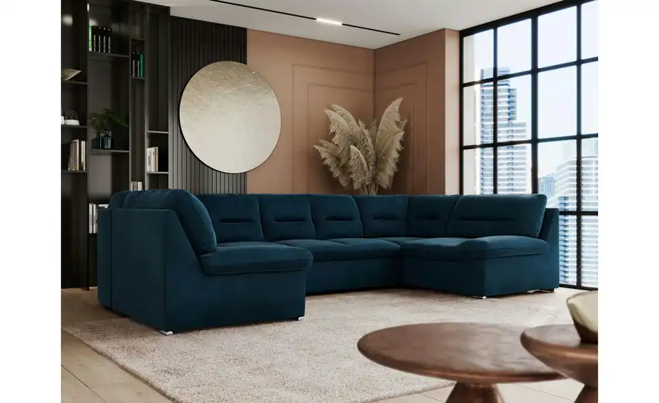 Wohnlandschaft Dunkelblau, in Wohnsituation