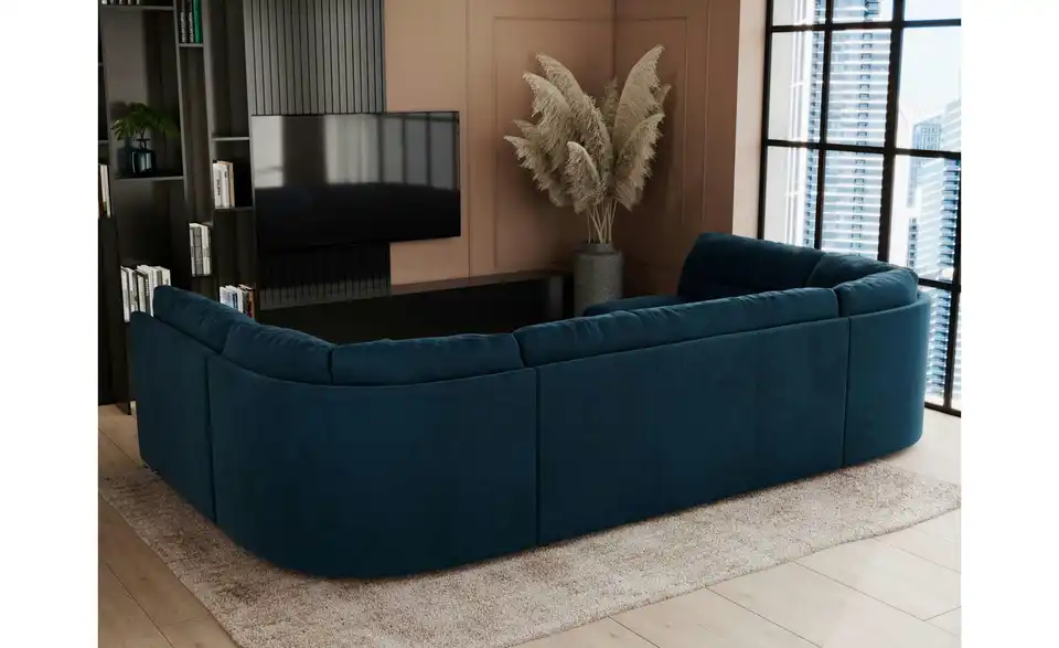 Wohnlandschaft Dunkelblau, Rückansicht