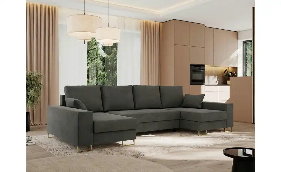 Wohnlandschaft Dunkelgrau, in Wohnsituation