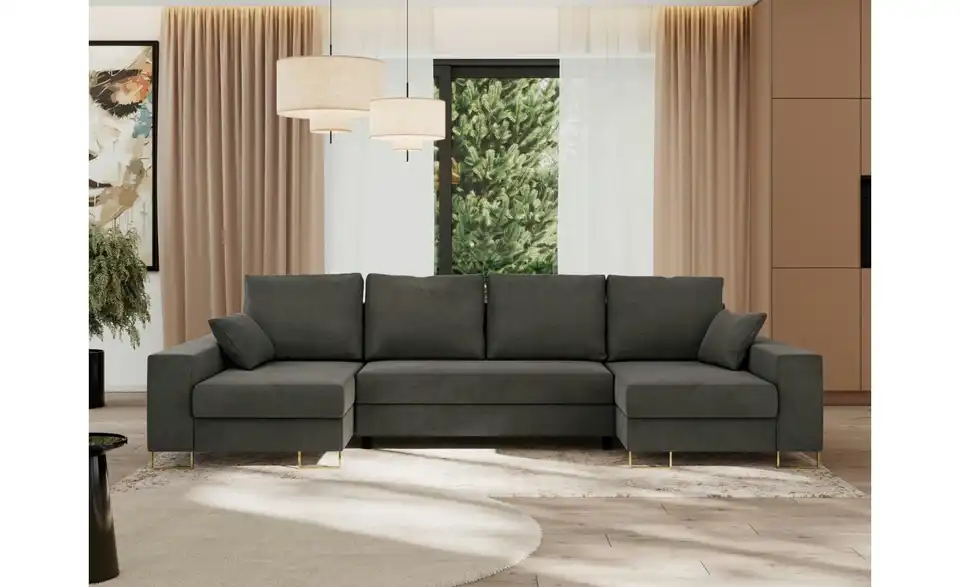 Wohnlandschaft Dunkelgrau, in Wohnsituation