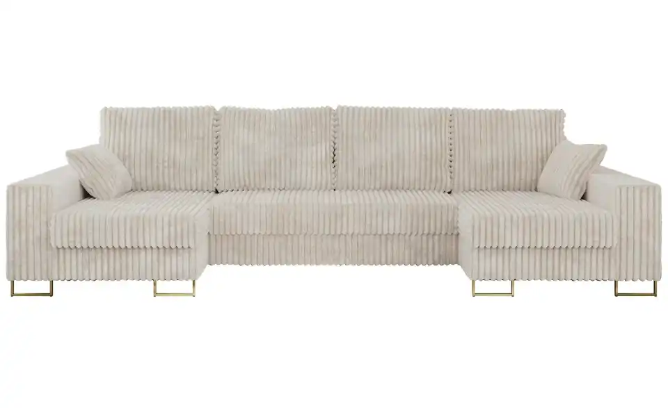 Wohnlandschaft Beige, Frontansicht