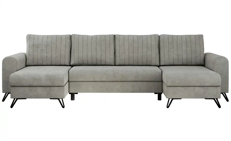 Wohnlandschaft Hellgrau, Frontansicht