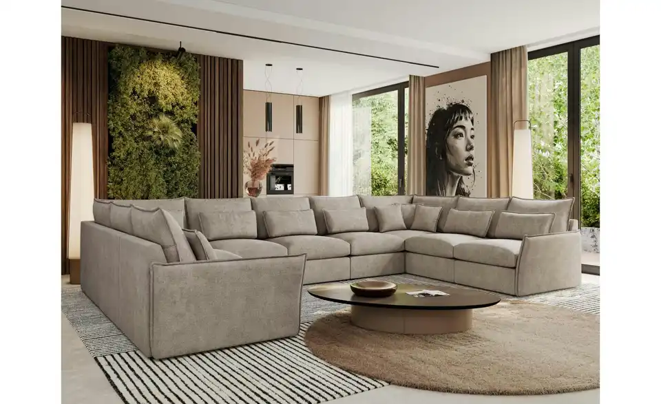 Wohnlandschaft Hellbraun, in Wohnsituation