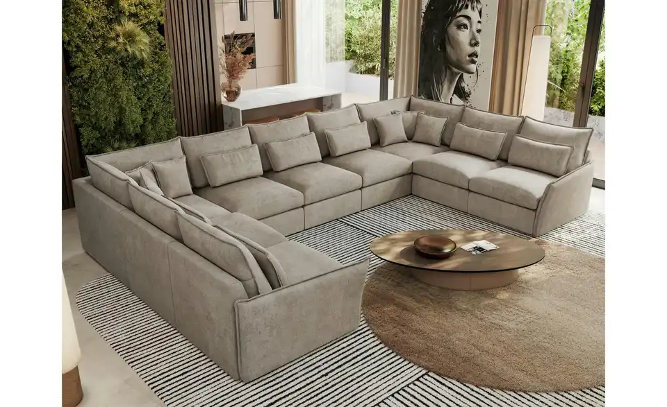 Wohnlandschaft Hellbraun, in Wohnsituation