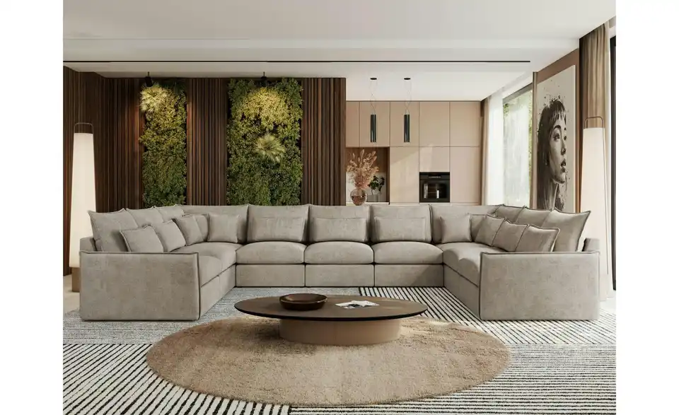 Wohnlandschaft Hellbraun, in Wohnsituation