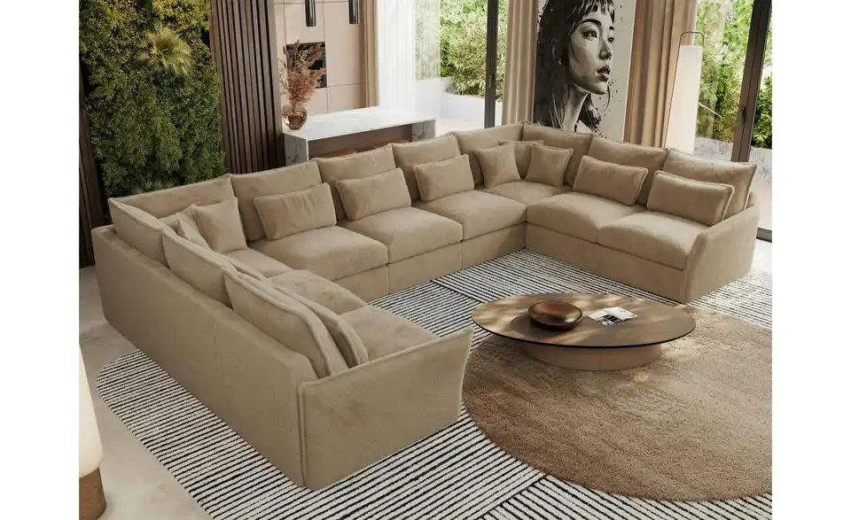 Wohnlandschaft Beige, in Wohnsituation