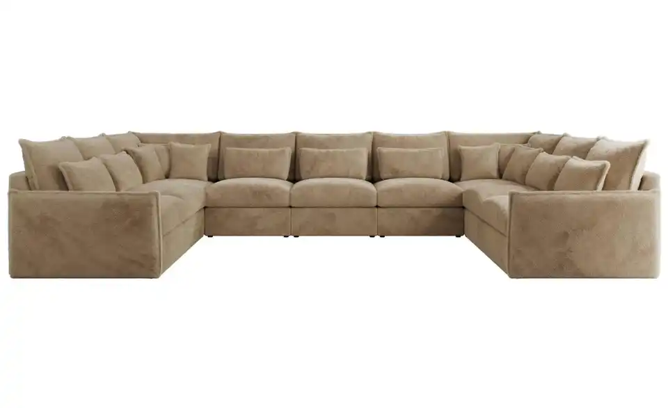 Wohnlandschaft Beige, Frontansicht