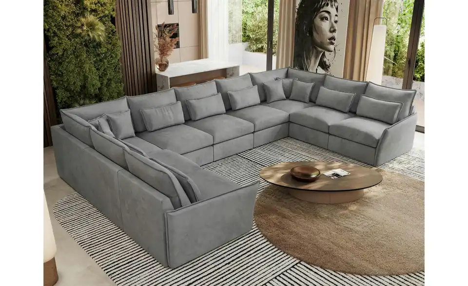 Wohnlandschaft Perlgrau, in Wohnsituation