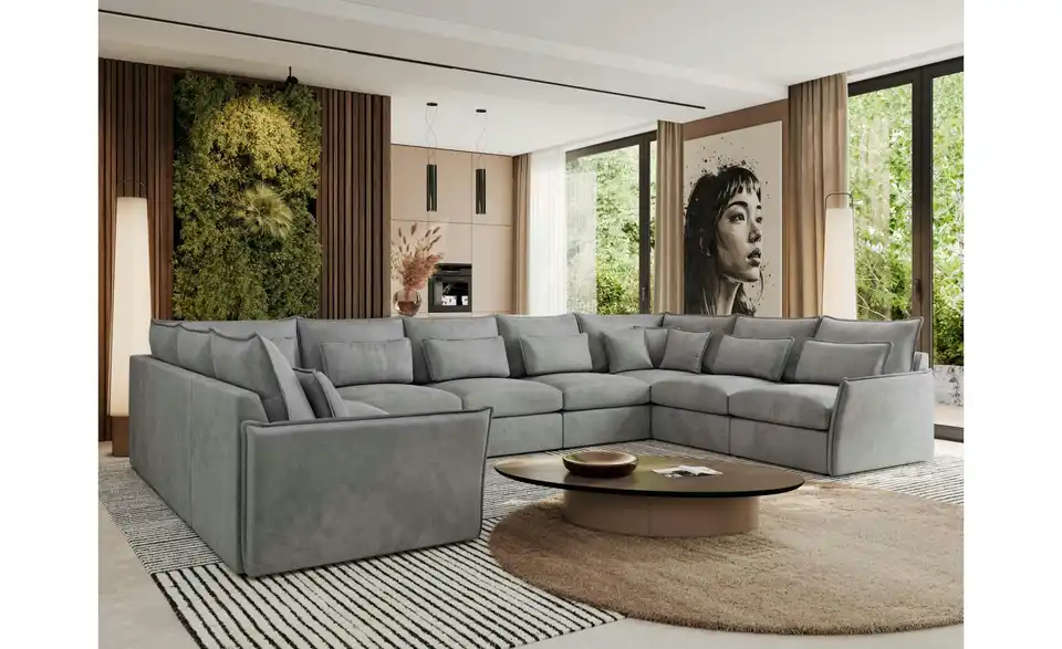 Wohnlandschaft Perlgrau, in Wohnsituation