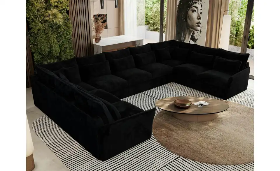 Wohnlandschaft Schwarz, in Wohnsituation