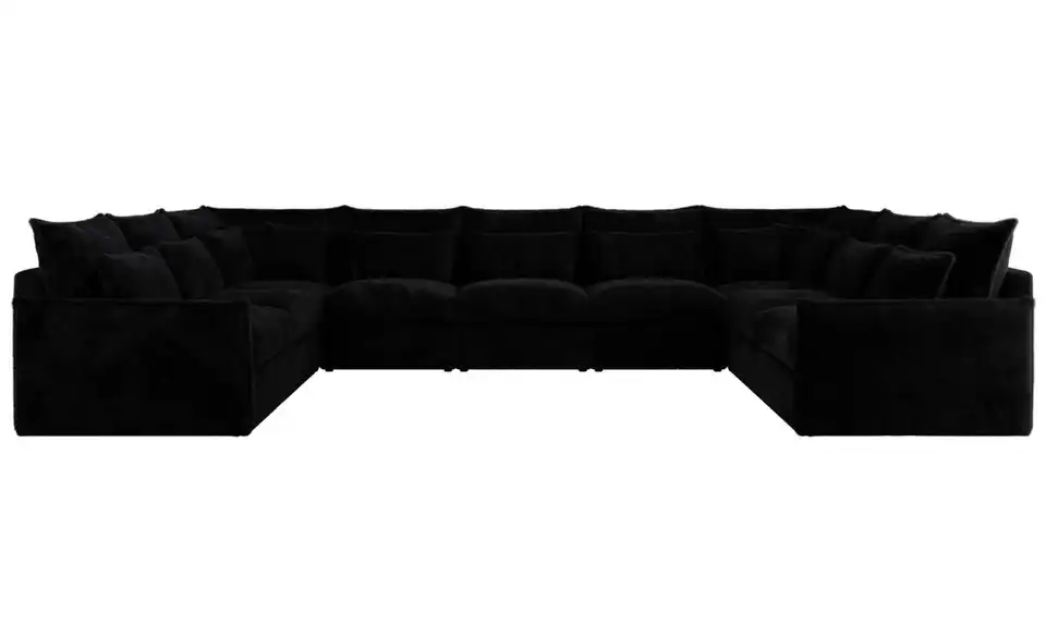 Wohnlandschaft Schwarz, Frontansicht