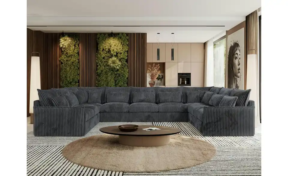 Wohnlandschaft Lavagrau, in Wohnsituation