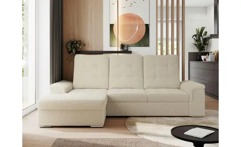 Ecksofa Madrito mit Schlaffunktion, in Wohnsituation