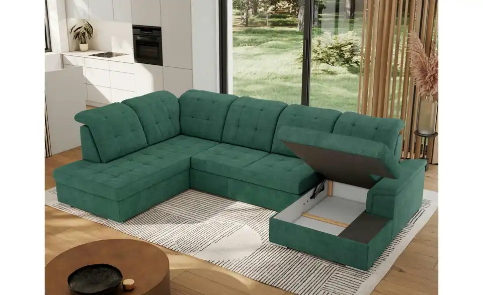 Wohnlandschaft Madrito mit Schlaffunktion, Funktionsansicht