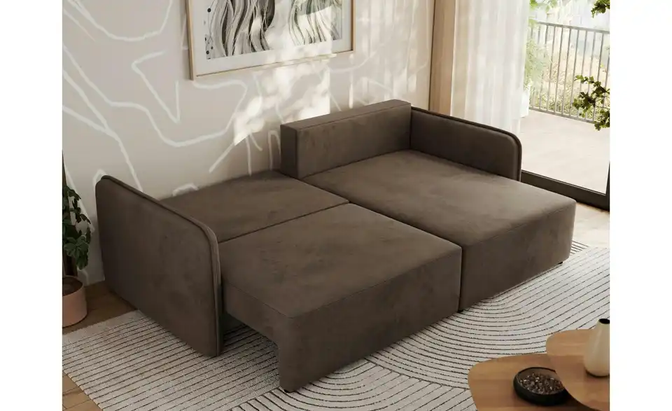 Ecksofa Braun, in Wohnsituation