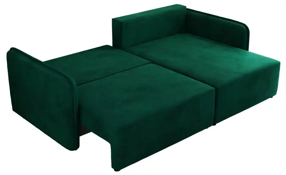 Ecksofa Dunkelgrün, Detailansicht