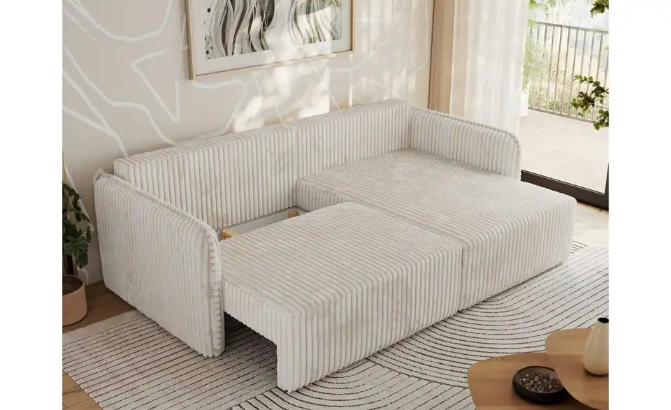 Ecksofa Beige, Funktionsansicht