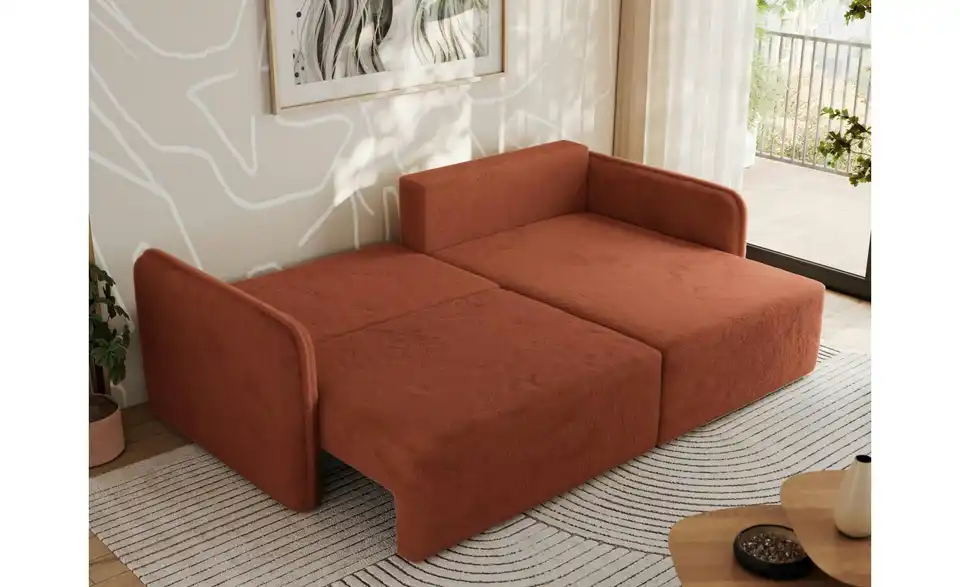 Ecksofa Orange, in Wohnsituation